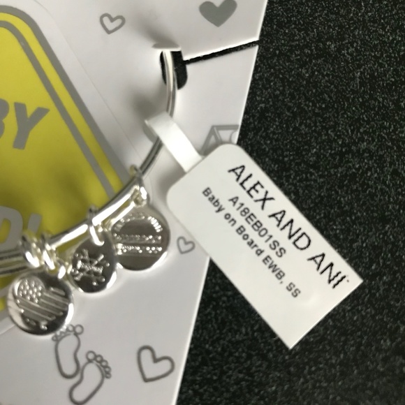 Alex and Ani Expandable Wire Bracelet Baby On Board NWT - Picture 12 of 13